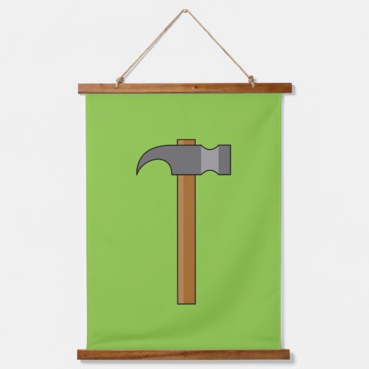Claw Hammer Cartoon Wandteppich Mit Holzrahmen (Vorderseite)