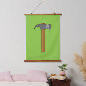 Claw Hammer Cartoon Wandteppich Mit Holzrahmen (Schlafzimmer)