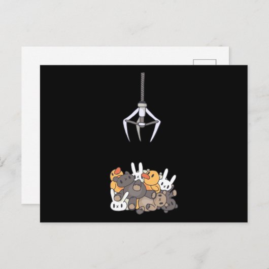 Claw Machine Kawaii Postkarte (Vorne/Hinten)