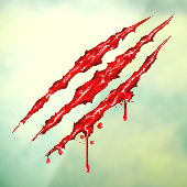 Claw Marks Fensteraufkleber (Blatt 3)