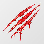 Claw Marks Fensteraufkleber (Blatt)