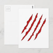 Claw Marks Postkarte (Vorne/Hinten)