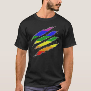 Claw Marks Rainbow-Flagge T-Shirt