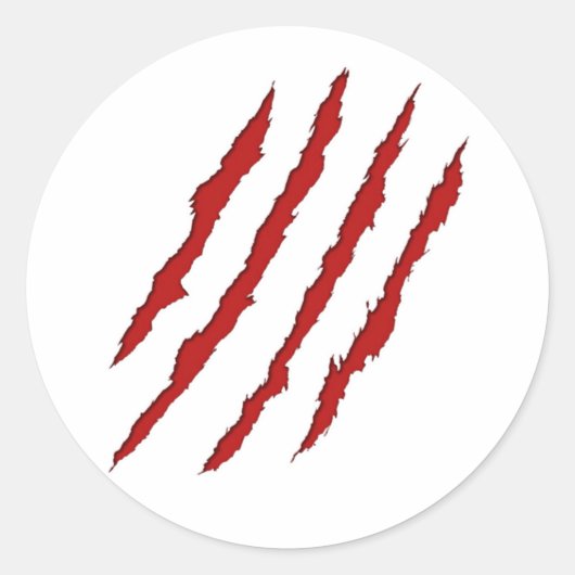 Claw Marks Runder Aufkleber (Vorderseite)