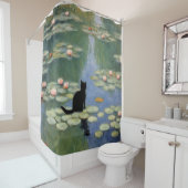 Claw Monet Water Lilies Cat Pond Duschvorhang (Beispiel)