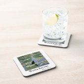 Claw Monet Water Lilies Cat Pond Getränkeuntersetzer (Rechte Seite)