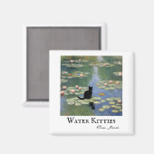 Claw Monet Water Lilies Cat Pond Magnet (Vorderseite/Rückseite)