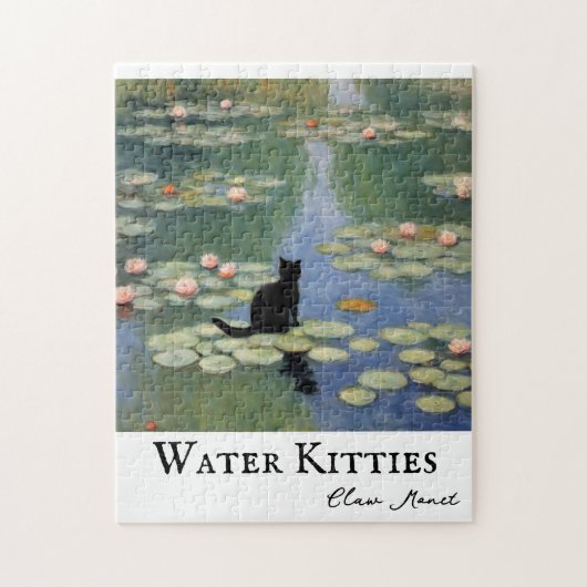 Claw Monet Water Lilies Cat Pond Puzzle (Vertikal)