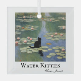 Claw Monet Water Lilies Cat Pond Weihnachten Ornament Aus Glas