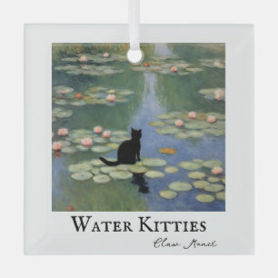 Claw Monet Water Lilies Cat Pond Weihnachten Ornament Aus Glas