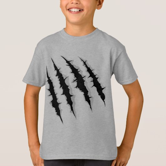 Claw Scratch Kid's Basic Light Steel T - Shirt (Vorderseite)