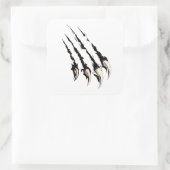 Claw Scratch - Mysteriöses Tier Quadratischer Aufkleber (Tasche)