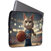 Claw-some Hoops: Der Fearless Cat Basketballer Laptopschutzhülle (Vorne Rechts)