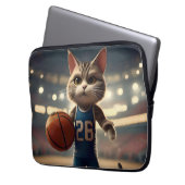 Claw-some Hoops: Der Fearless Cat Basketballer Laptopschutzhülle (Vorderseite Links)
