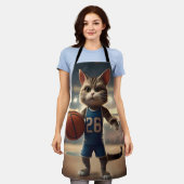 Claw-some Hoops: Der Fearless Cat Basketballer Schürze (Getragen)