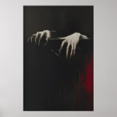 Clawed Hands Dracula Vampire Print, Gothic Art Dar Poster (Vorne)