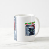 'Claws Humbug' Grumpy Christmas Cat Coffee Cup Kaffeetasse (VorderseiteRechts)
