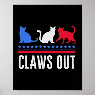 Claws Out Childless Cat Lady Shirt Childless Cat L Poster