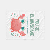 Clawsome Crab Blanket Fleecedecke (Vorderseite (Horizontal))