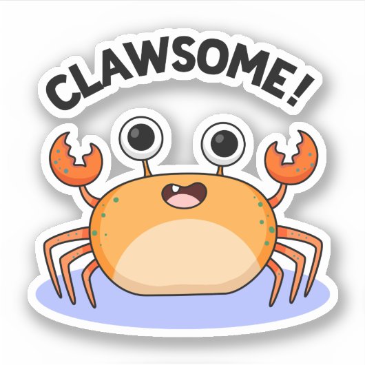 Clawsome Funny Phantastisch Crab Pub Aufkleber (Vorderseite)