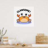 Clawsome Funny Phantastisch Crab Pub Poster (Küche)