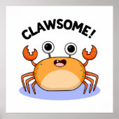 Clawsome Funny Phantastisch Crab Pub Poster (Vorne)