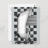 CLAWTUB BATH GRAY POSTKARTE (Vorne/Hinten)