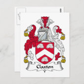 Claxton Familienwappen Postkarte (Vorne/Hinten)