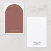 Clay Arch Earring Display Business Card Visitenkarte (Vorne/Hinten)