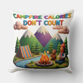 Clay Art “Campfire Calories Don’t Count” Scene Kissen