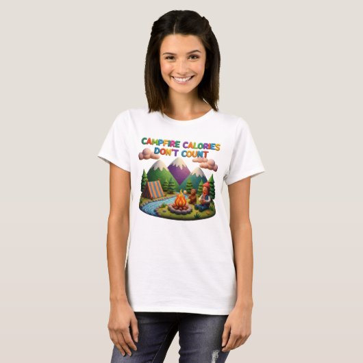 Clay Art “Campfire Calories Don’t Count” Scene T-Shirt (Vorne ganz)
