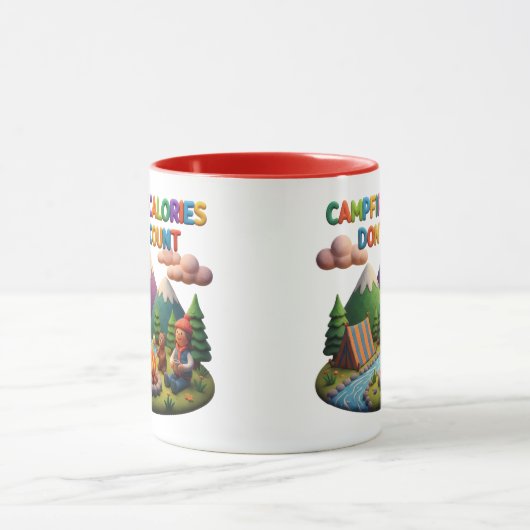 Clay Art “Campfire Calories Don’t Count” Scene Tasse (Zentrum)