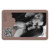 Clay Blush Paar Foto QR Code Hochzeit Magnet (Horizontal)