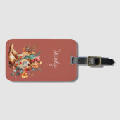 Clay Brown Floral Cowgirl Boots Gepäckanhänger (Vorderseite (Horizontal))