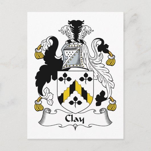 Clay-Familienwappen Postkarte (Vorderseite)