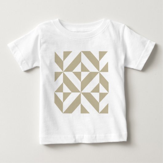 Clay Geometric Deko Cube Pattern Baby T-shirt (Vorderseite)