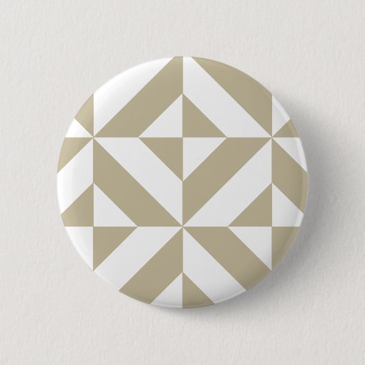 Clay Geometric Deko Cube Pattern Button (Vorderseite)