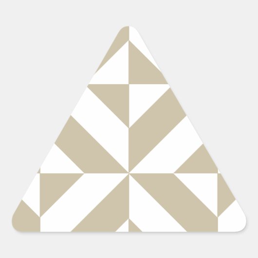 Clay Geometric Deko Cube Pattern Dreieckiger Aufkleber (Vorderseite)