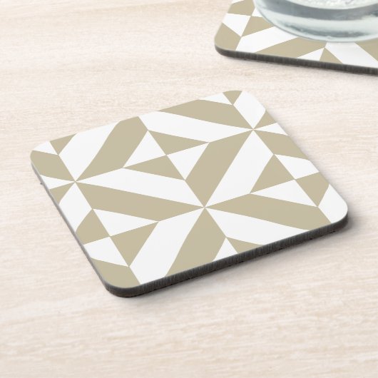 Clay Geometric Deko Cube Pattern Getränkeuntersetzer (Linke Seite)