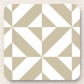 Clay Geometric Deko Cube Pattern Getränkeuntersetzer (Vorderseite)