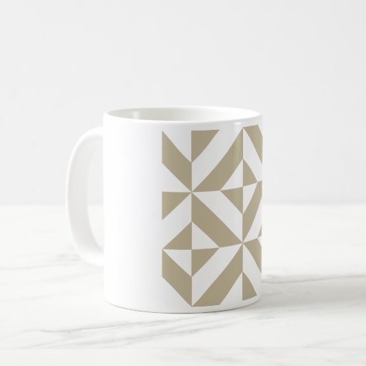 Clay Geometric Deko Cube Pattern Kaffeetasse (Vorderseite Links)