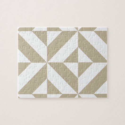 Clay Geometric Deko Cube Pattern Puzzle (Horizontal)