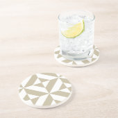 Clay Geometric Deko Cube Pattern Sandstein Untersetzer (Seite)