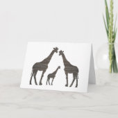Clay Giraffe-Silhouetten Karte (Vorderseite)