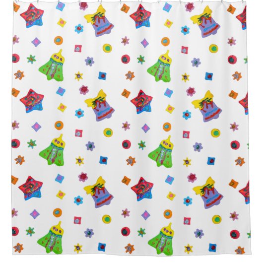 Clay-Glitzer-Duschvorhang Duschvorhang (Vorderseite)