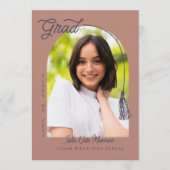 Clay Grad Announcement and Invitation with Photo Einladung (Vorderseite)