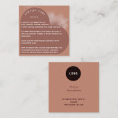 Clay Heart Arch Juwelierpflege Anleitung Danke Quadratische Visitenkarte (Vorne/Hinten)