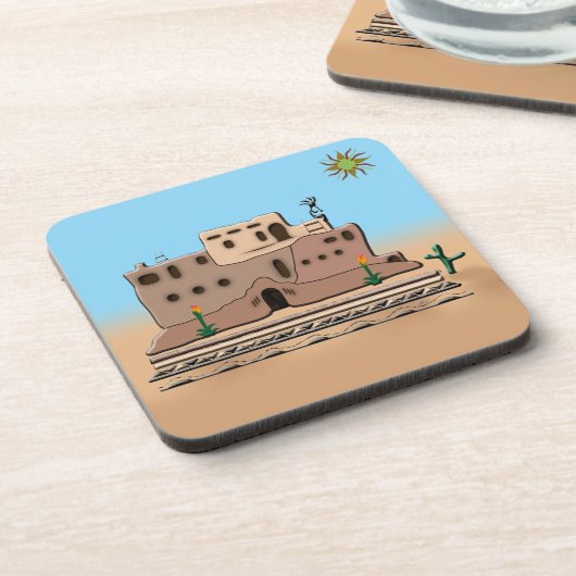 Clay House Getränkeuntersetzer (Linke Seite)