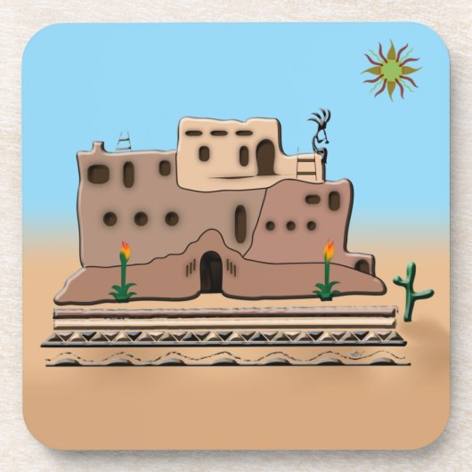 Clay House Getränkeuntersetzer (Vorderseite)