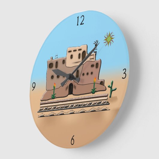 Clay House Large Clock Große Wanduhr (Winkel)